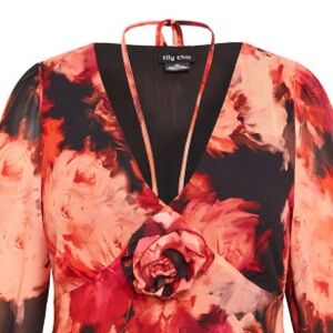 City chic Mischa dress size 20W new in package dark floral